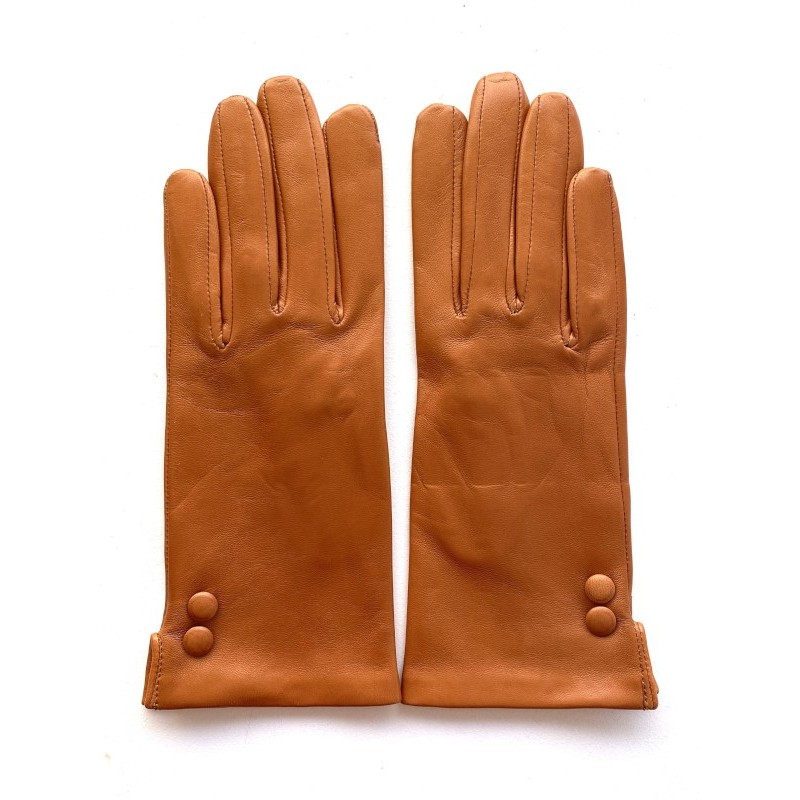 Clémentine Women’s Lambskin and Silk Gloves