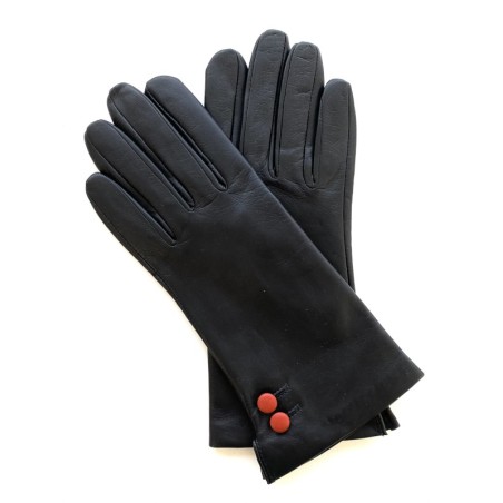 Gants femme Clémentine cuir d’agneau et soie