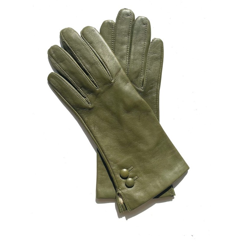 Clémentine Women’s Lambskin and Silk Gloves