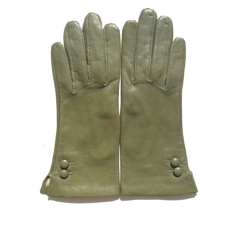 Gants femme Clémentine cuir d’agneau et soie