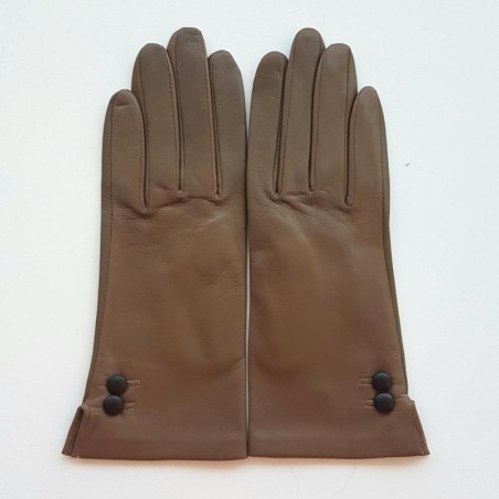 Gants femme Clémentine cuir d’agneau et soie
