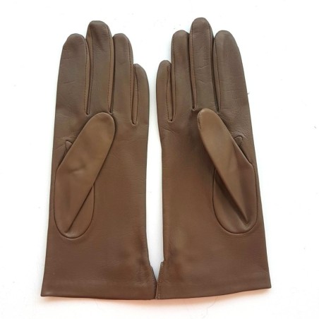 Gants femme Clémentine cuir d’agneau et soie