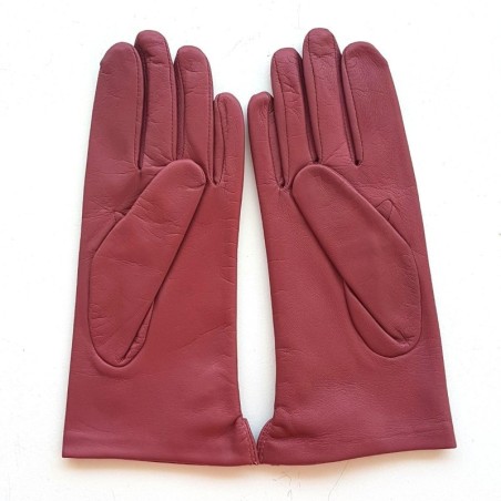 Gants femme Clémentine cuir d’agneau et soie