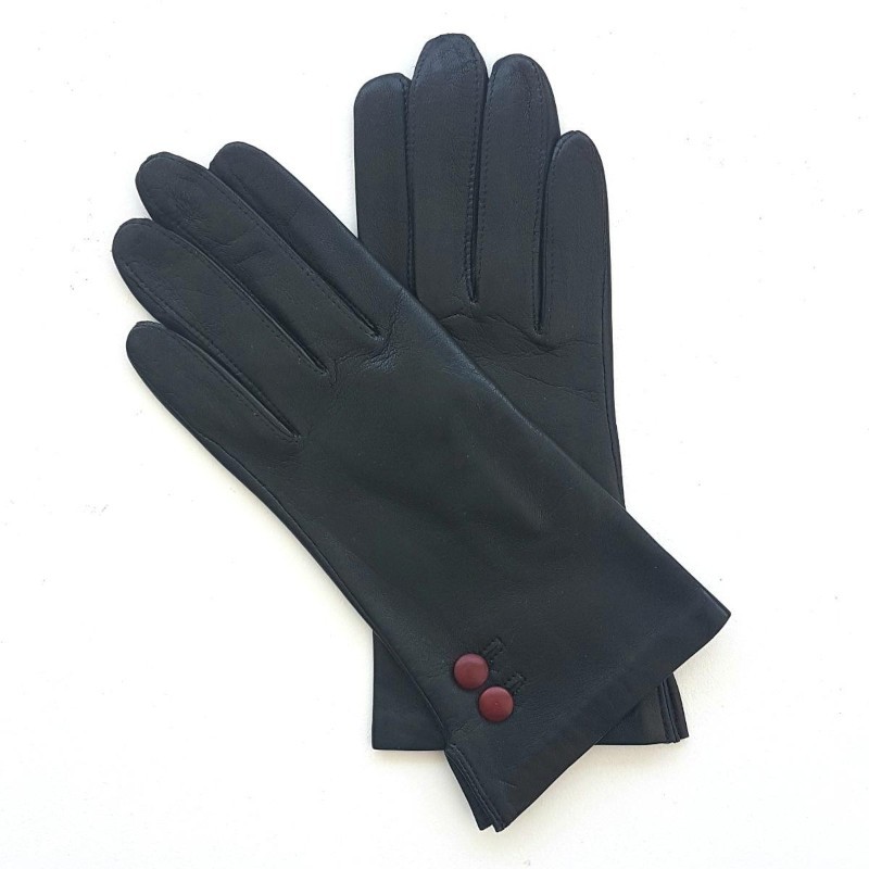 Gants femme Clémentine cuir d’agneau et soie