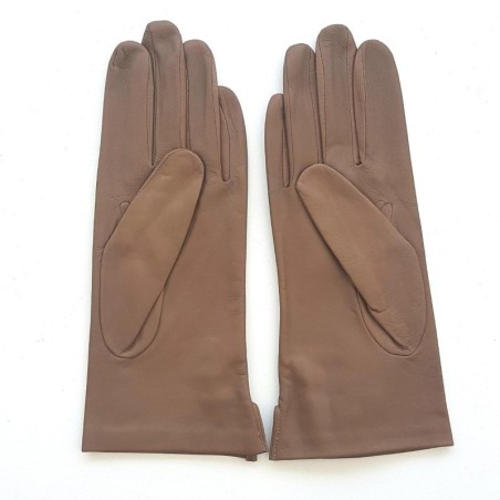 Gants femme Clémentine cuir d’agneau et soie