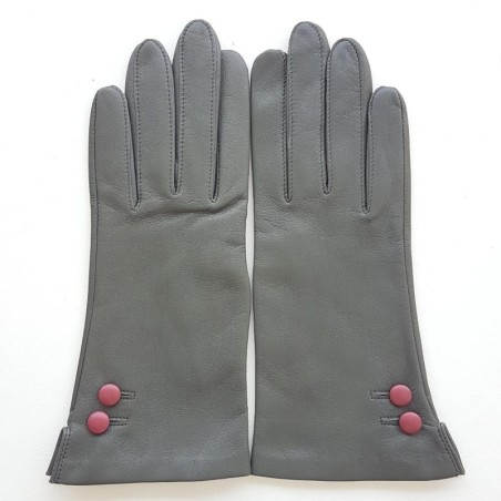 Gants femme Clémentine cuir d’agneau et soie
