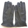 Gants en cuir d'Agneau Gris Milo Doublure en Soie.