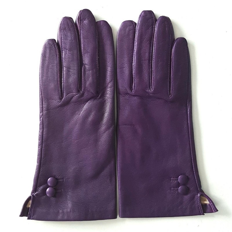 Gants femme Clémentine cuir d’agneau et soie