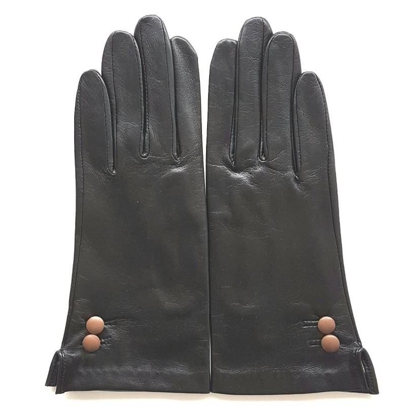 Gants femme Clémentine cuir d’agneau et soie