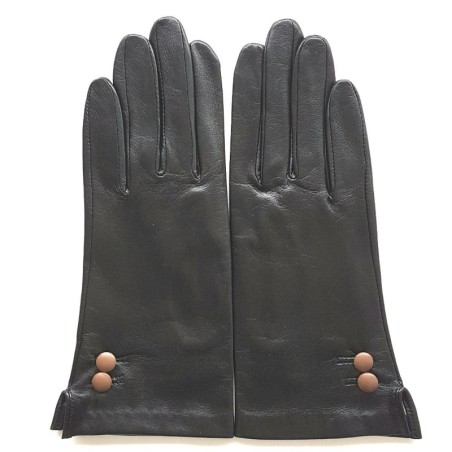 Gants femme Clémentine cuir d’agneau et soie