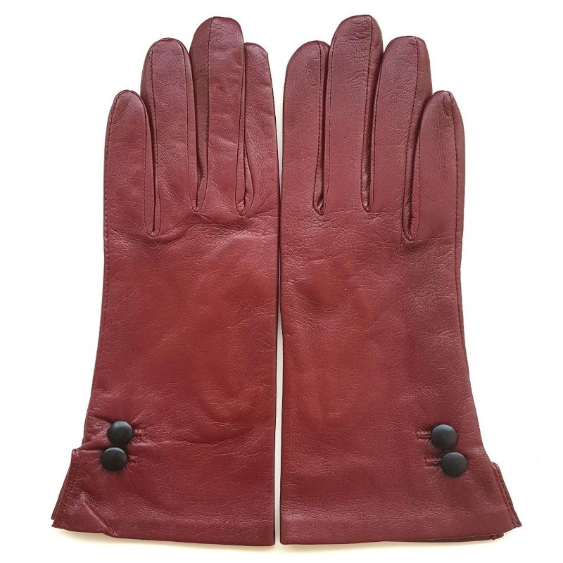 Gants femme Clémentine cuir d’agneau et soie