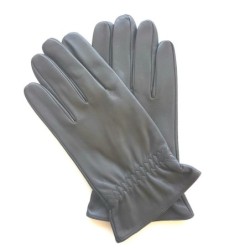 Gants en cuir d'Agneau Gris Milo Doublure en Soie.