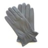 Gants en cuir d'Agneau Gris Milo Doublure en Soie.