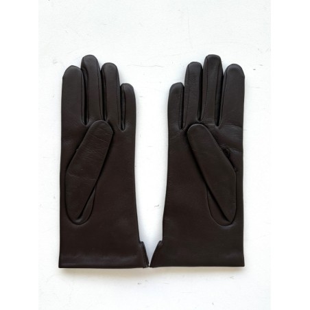 Gants femme Clémentine en cuir d’agneau et cachemire – André Poujade