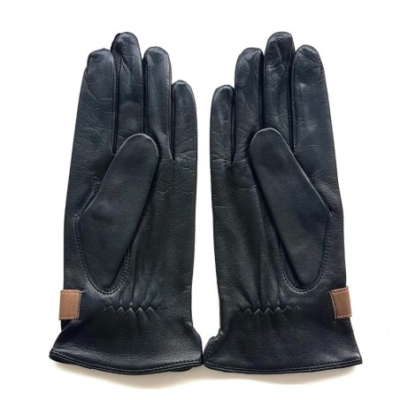 Gants homme cuir d’agneau doublés soie – Style sport chic
