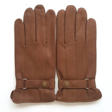 Gants homme cuir d’agneau doublés cachemire – Style sport chic