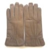 Gants en Cuir d'Agneau Sable Marc Doublure en Cachemire.