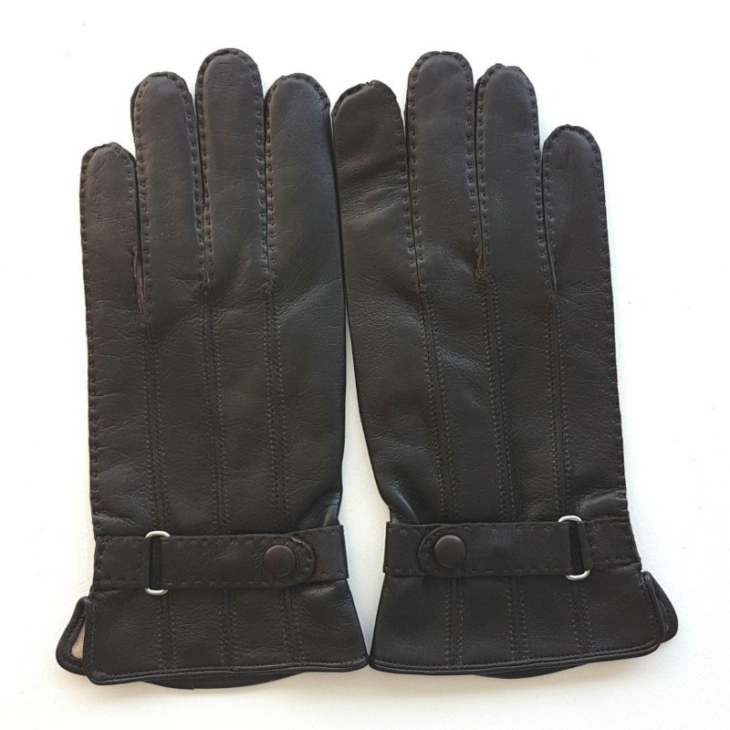 Basile Men’s Gloves – Soft Lambskin & Silk, Handcrafted Elegance