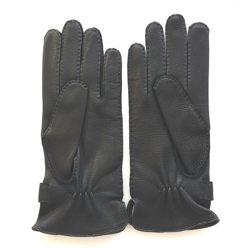 Gants homme Blaise cuir de cerf et cachemire – Sport chic