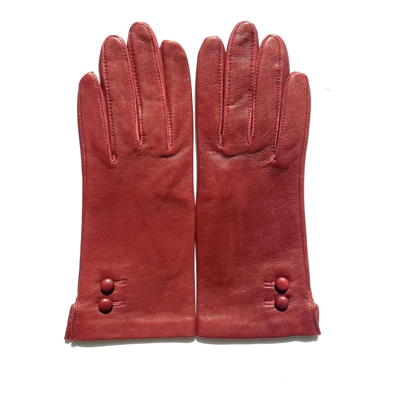 Gants femme Clémentine cuir d’agneau et soie
