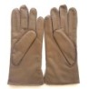 Gants en Cuir d'Agneau Sable Marc Doublure en Cachemire.
