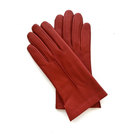 Gants en Cuir d'Agneau Navy Doublés Soie.