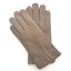 Gants en Cuir d'Agneau Sable Marc Doublure en Cachemire.
