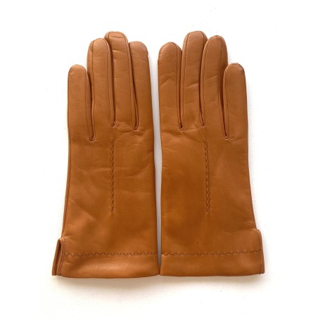 Gants femme Thérèse cuir d’agneau et soie – Ganterie André Poujade