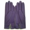 Gants en Cuir d'Agneau Améthyste Charcoal Poincaré Doublés Soie.