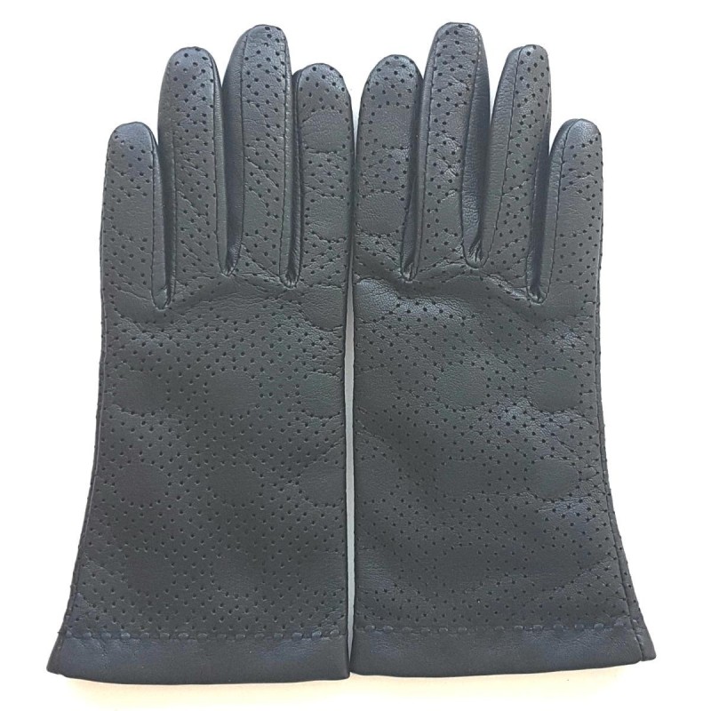 Gants femme lina cuir d’agneau et cachemire – Création Poujade