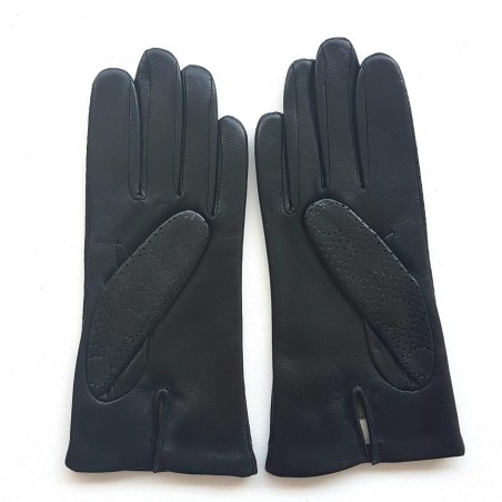 Gants femme lina cuir d’agneau et cachemire – Création Poujade