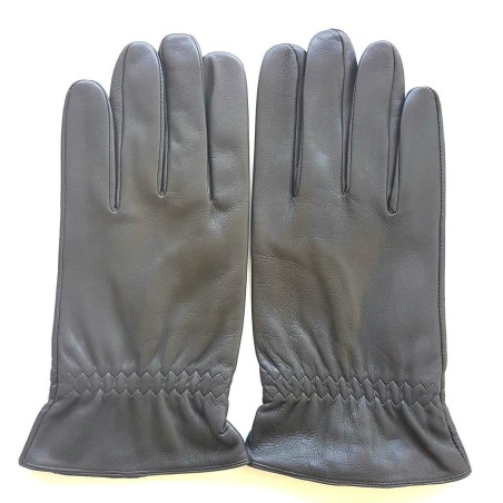 Gants homme Milo en cuir d’agneau et soie – Artisanat André Poujade