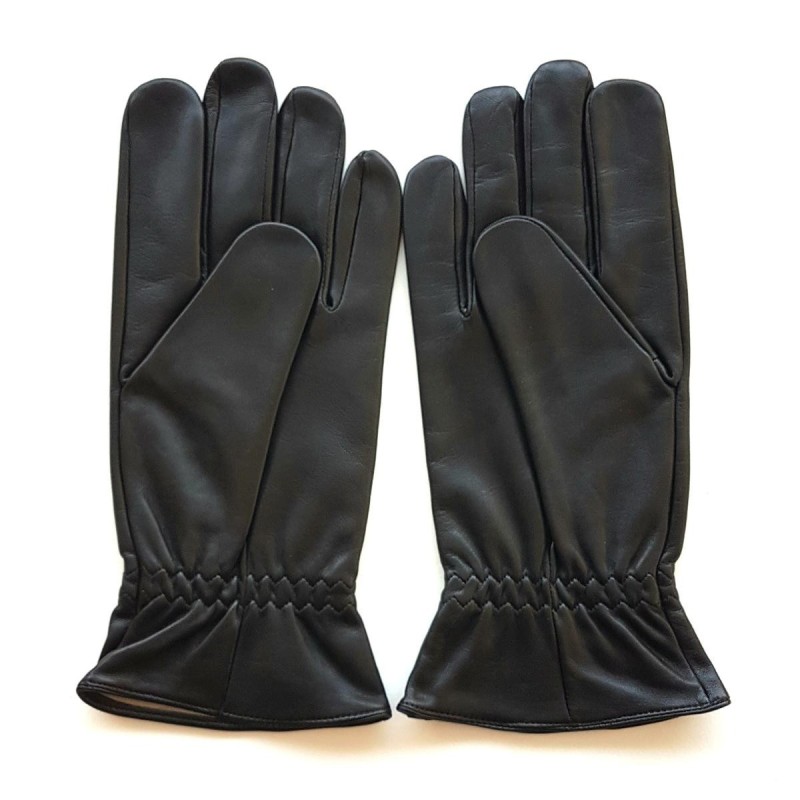 Gants homme Milo en cuir d’agneau et cachemire – Artisanat André Poujade