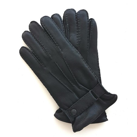 Gants Homme THADEÏ – Cuir de Cerf & Cachemire | Ganterie André Poujade