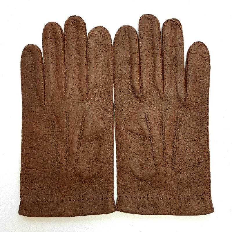 Men’s Joseph peccary leather gloves – Handsewn sport chic style