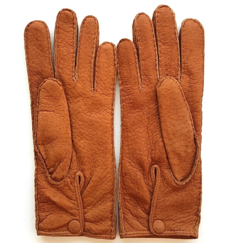 Paul hand-stitched peccary leather gloves – Sport-chic elegance