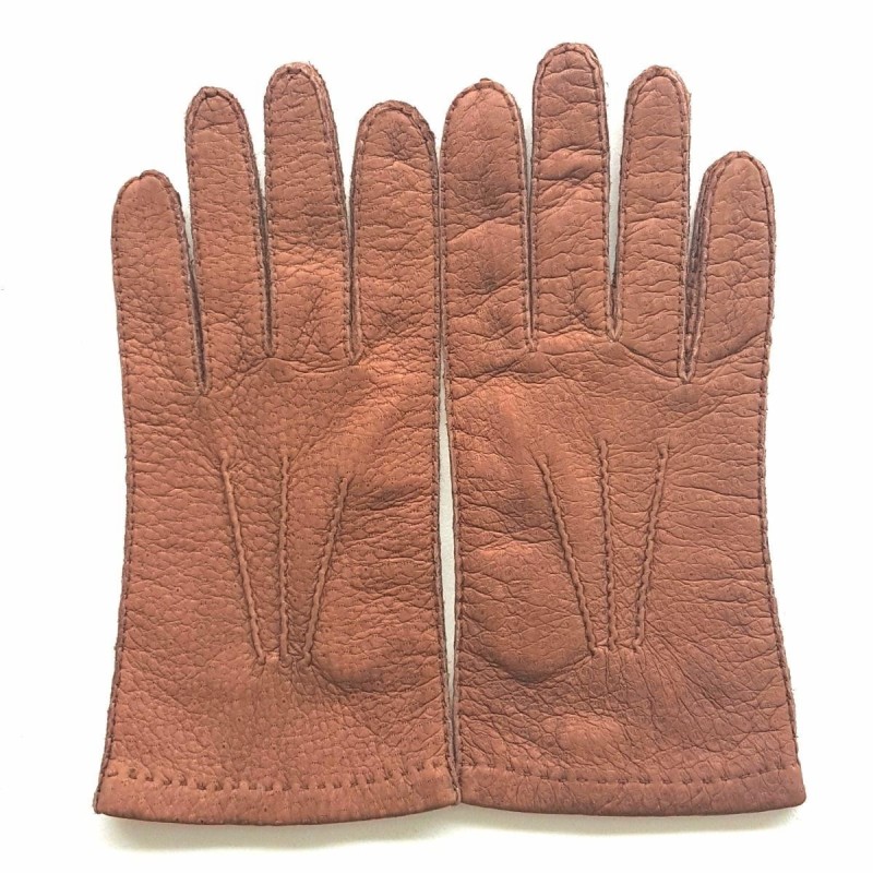 Gants homme Joseph en cuir de pécari doublés alpaga– Cousus main, sport chic