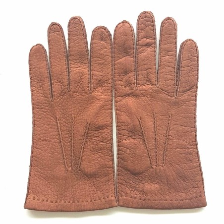 Gants homme Joseph en cuir de pécari doublés alpaga– Cousus main, sport chic
