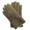 Gants en Cuir d'Agneau Lainé Olive Jivago.