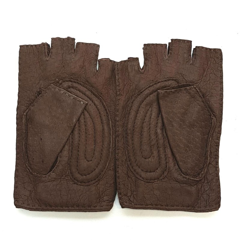 Mitaines homme Mathéo en cuir de pécari cousu main – Ganterie Poujade