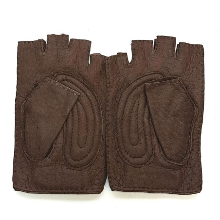 Mitaines homme Mathéo en cuir de pécari cousu main – Ganterie Poujade