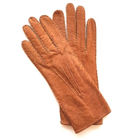 Gants femme Léonie en cuir de pécari souple – Fabrication artisanale