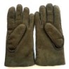Gants en Cuir d'Agneau Lainé Kaki Jivago.