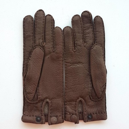Gants femme Léonie en cuir de pécari souple – Fabrication artisanale