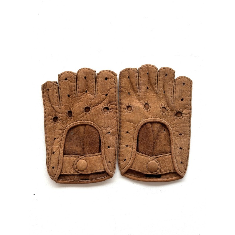 Women’s Maëlla peccary leather gloves – Handcrafted by André Poujade