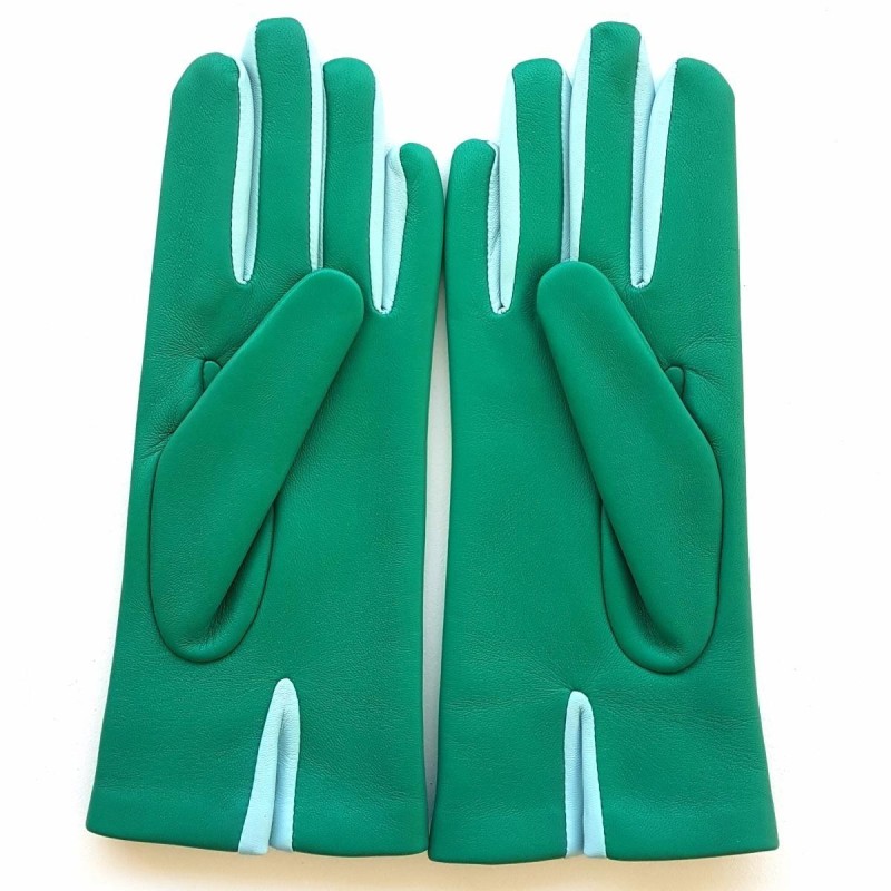 Women’s Colombe lambskin and silk gloves – BY Anne-Laure Collection