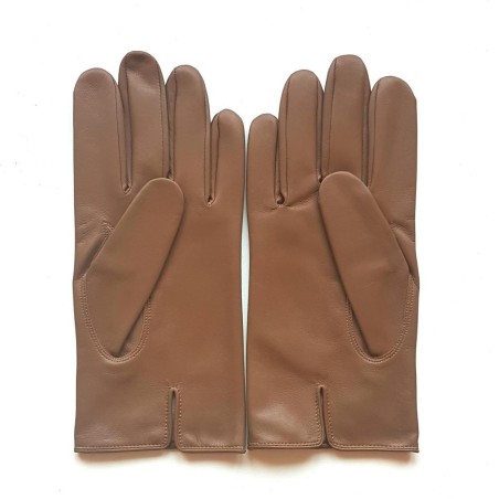 Gants homme STEEVE cuir d’agneau et soie – Poujade BY Anne-Laure