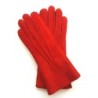 Gants en Cuir d'Agneau Lainé Rouge Anastasia.