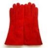 Gants en Cuir d'Agneau Lainé Rouge Anastasia.