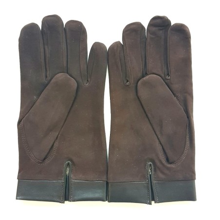 Gants homme GUILHEM cuir de chèvre velours agneau et cachemire – Collection André Poujade
